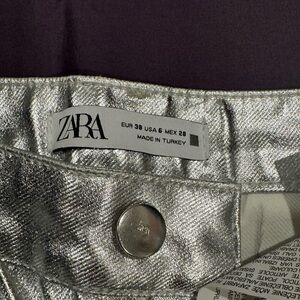 zara denim / silver denim/ eur 38 usa 6 mex 28